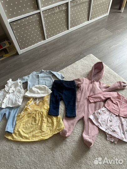 Одежда для девочки 1-3 месяца 62-74