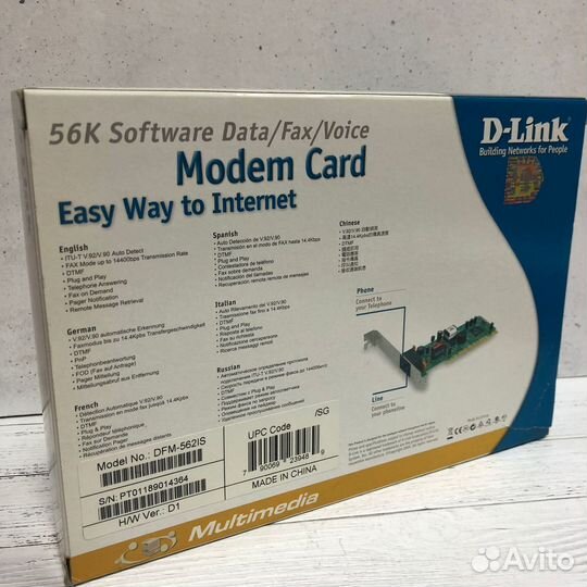 Факс-модем D-Link DFM-562IS (внутренний)