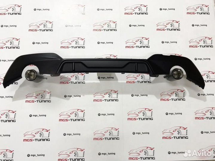 Диффузор BMW 3 G20 M Мат с насадками Akrapovic