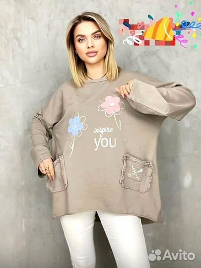 Туники оверсайз 52-56,54-58