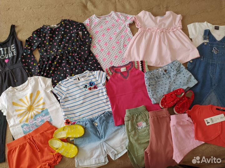 Большой пакет вещей для девочки 104 - 110 см