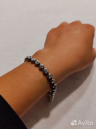 Теннисный браслет винтажный