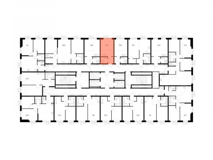 Квартира-студия, 19,9 м², 28/33 эт.