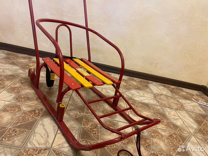 Продам детские сани с колёсиками