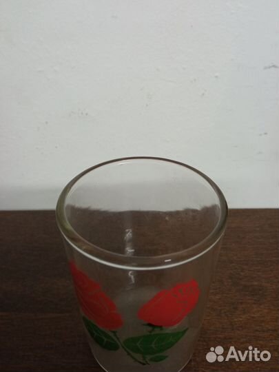 Стакан для подстаканника СССР розы