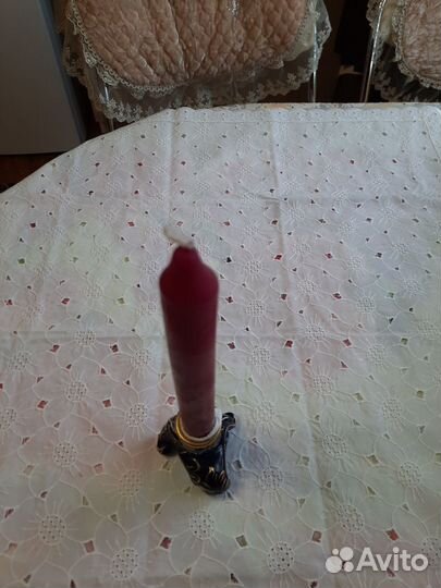 Новый подсвечник кобальт с позолотой (Европа)