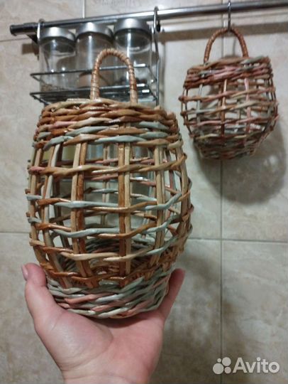 Корзина плетёная в стиле Zara home для декора дома