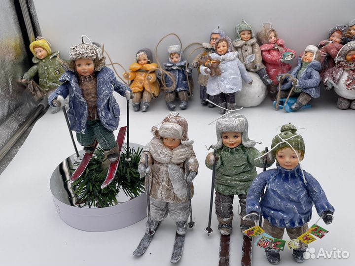 Ватные елочные игрушки СССР