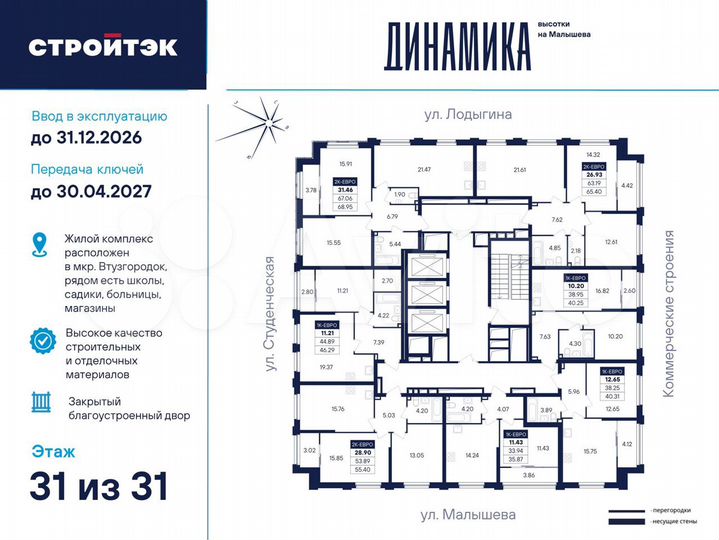 1-к. квартира, 35,9 м², 31/33 эт.