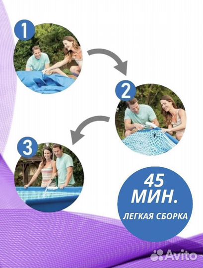 Каркасный бассейн новый