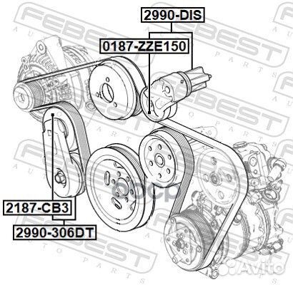 Натяжитель ремня Febest 958 2990-306DT Febest