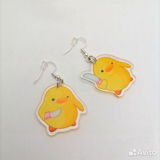 Серьги акриловые (Hello Kitty, Наруто, Монстр)