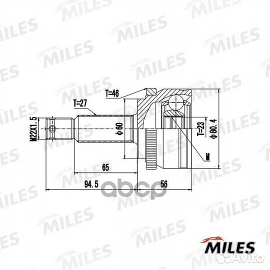Шрус hyundai I30/KIA ceed 2.0 06-12 нар. +ABS G