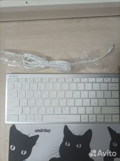 Клавиатура A4tech+ мышь defender + коврик smartbuy