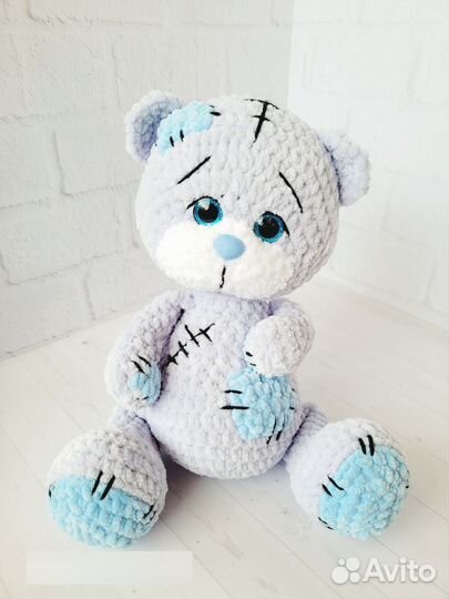 Плюшевый мишка тедди. Вязаный медвежонок