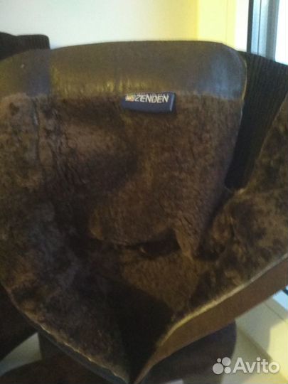 Зимние сапоги, натуральные замша и мех, р.36