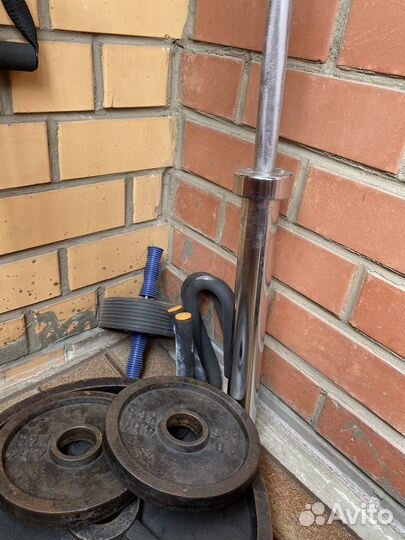 Гриф олимпийский 20 кг и диски к нему