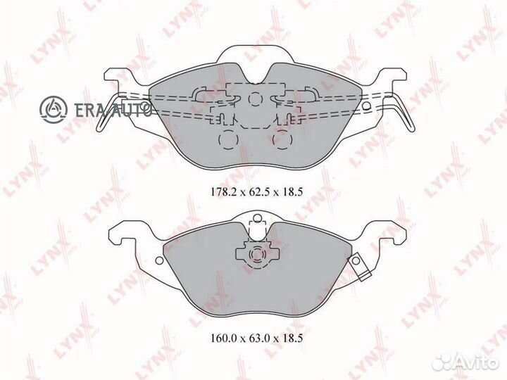 Lynxauto BD5907 Колодки тормозные дисковые перед прав/лев