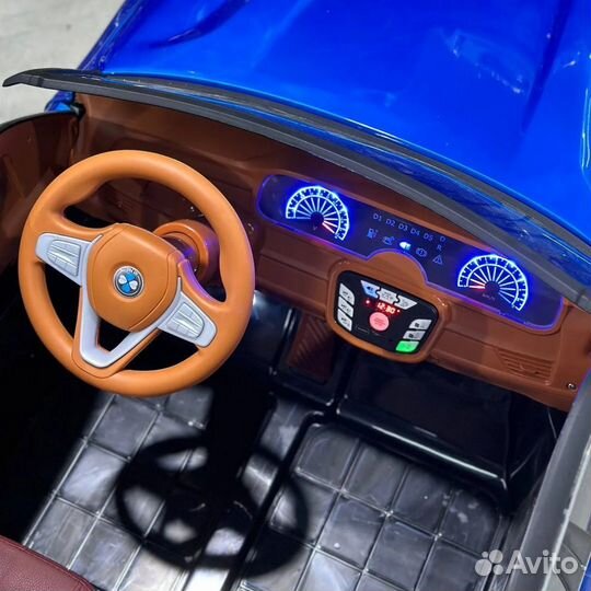 Двухместный Детский Электромобиль бмв лицензия