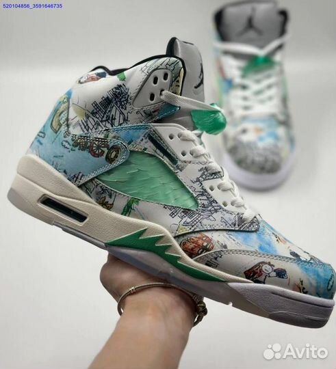 Кроссовки Nike Air Jordan 5 Retro White (Арт.21131