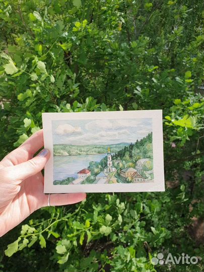 Картина Плёс. Миниатюра. Пейзаж