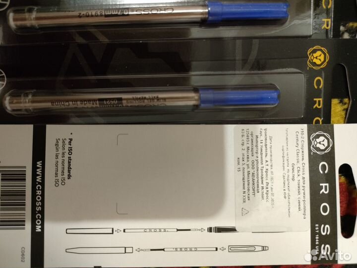 Стержни cross/ стержни, картриджи Pierre Cardin