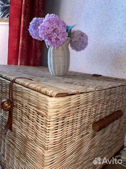 Плетёный сундук комод ручной работы