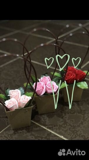 Букет из мыльных роз