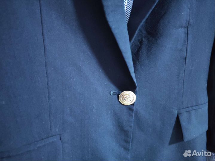 Пиджак zara xs синий