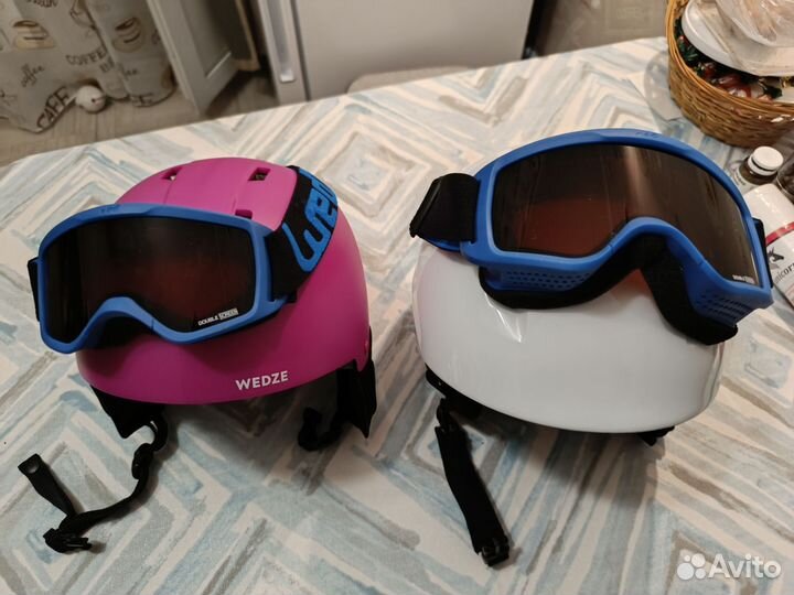 Шлем горнолыжный с очками Wedze