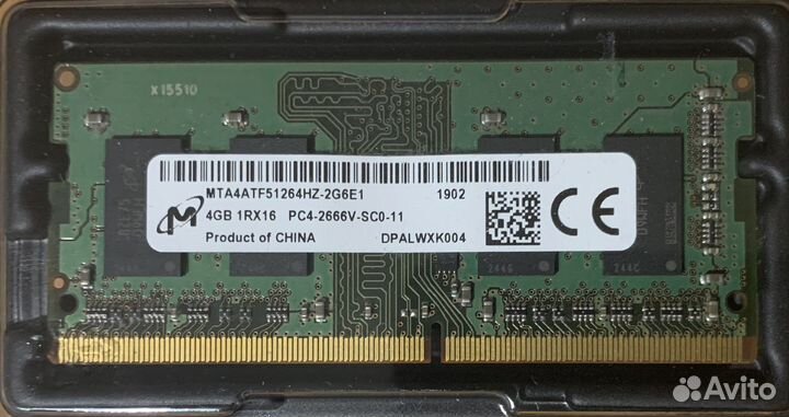 Оперативная память Kingston 4Gb DDR4 2400MHz 4 гб