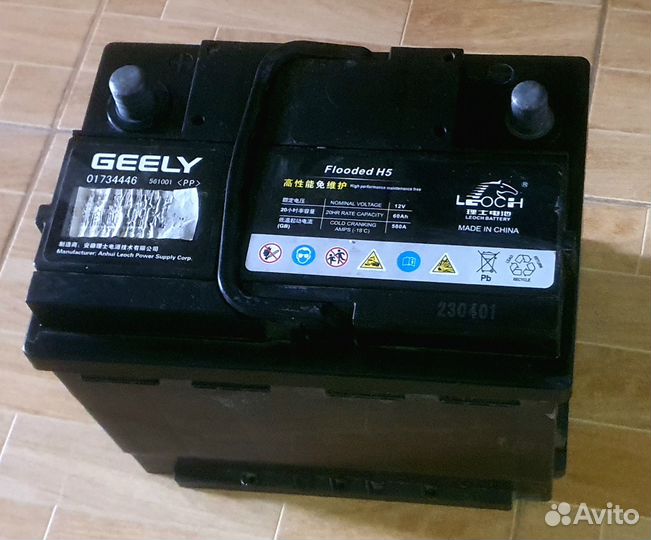 Аккумулятор Geely Flooded H5