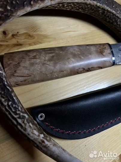 Якутский нож дамасская сталь