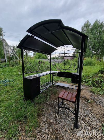Мангал с крышей