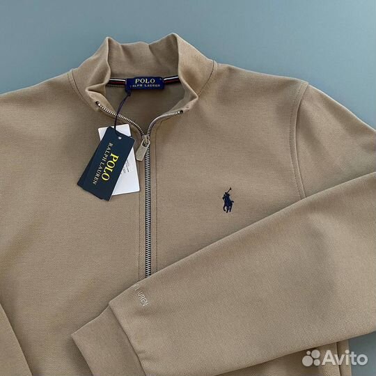 Свитшот polo ralph lauren на молнии бежевый