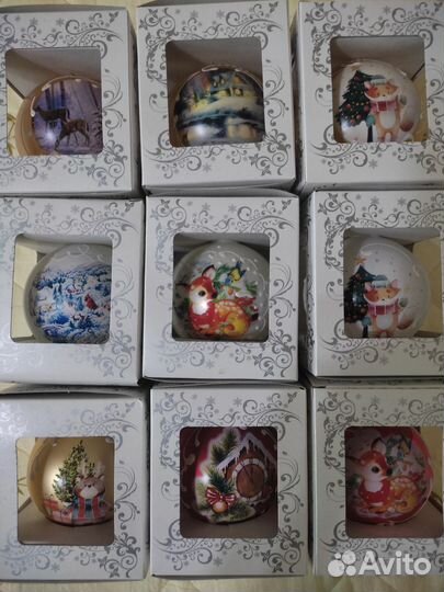 Шары ёлочные, 85м, стекло