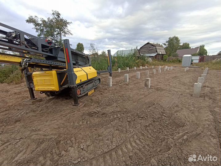 Свайные работы, монтаж жб свай