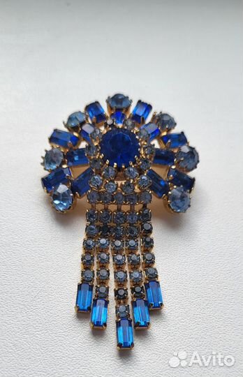 Красивая винтажная брошь брошка, Чехословакия пери