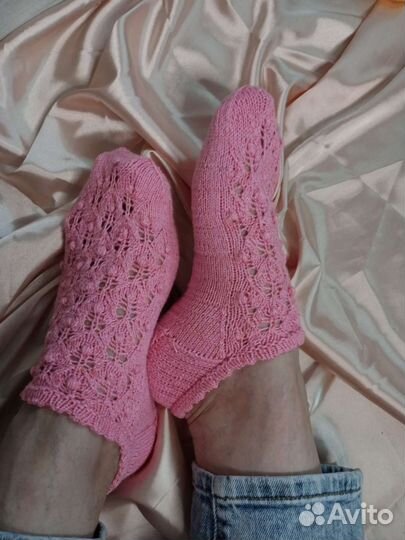 Носки из хлопка вязанные