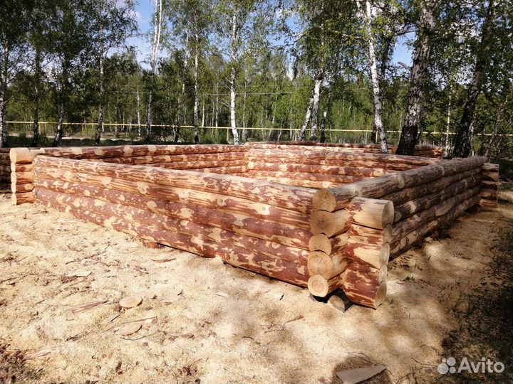 Сруб бани из сосны