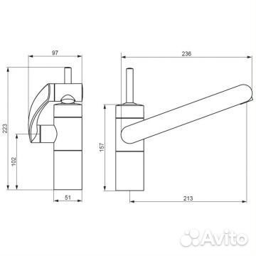 Смеситель для кухни Damixa Arc 290007264 никель