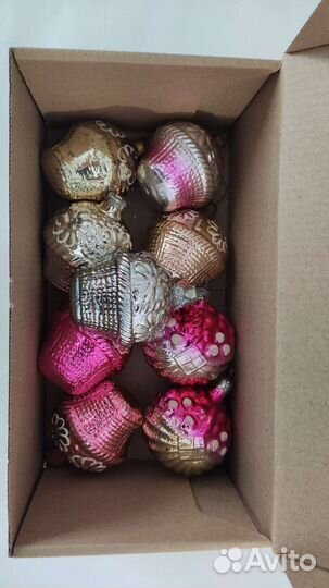 Игрушки на ёлку. Стекло. Корзиночки