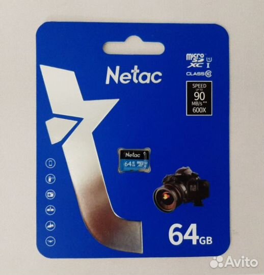 Новые карты microSD 64Gb. Kingston и Netac