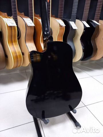 Гитара черная Новая объявление продам