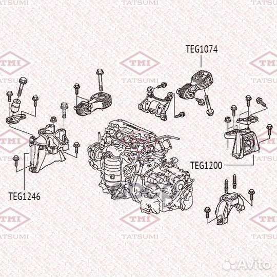 Опора двс TEG1200 tatsumi