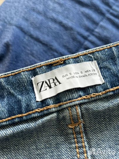 Джинсовая юбка zara на пуговицах