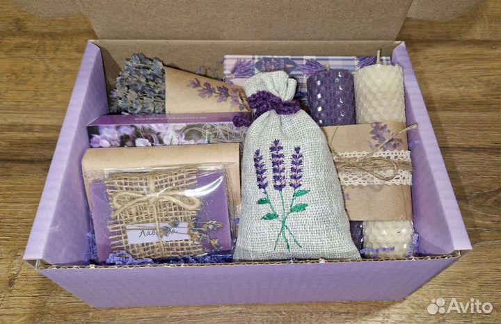 Подарочные наборы мыло, свечи, чаи, лаванда