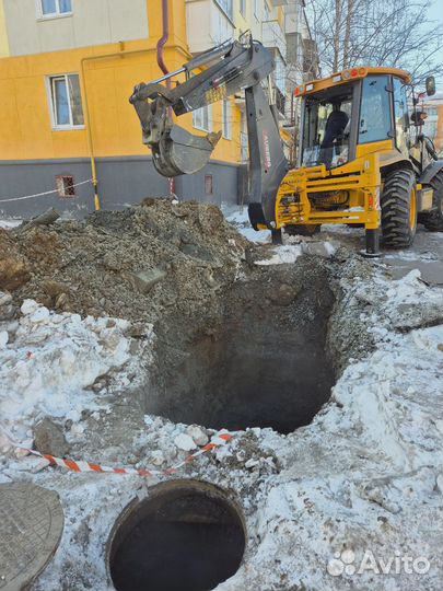 Услуги экскаватора погрузчика (ямобур, гидромолот)