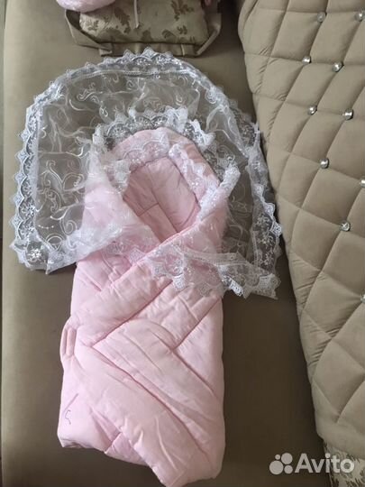 Комплект на выписку с органзой