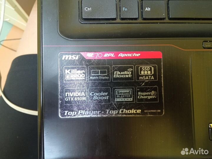 Игровой ноутбук MSI GE70 2PL Apache/Core i5-4200H